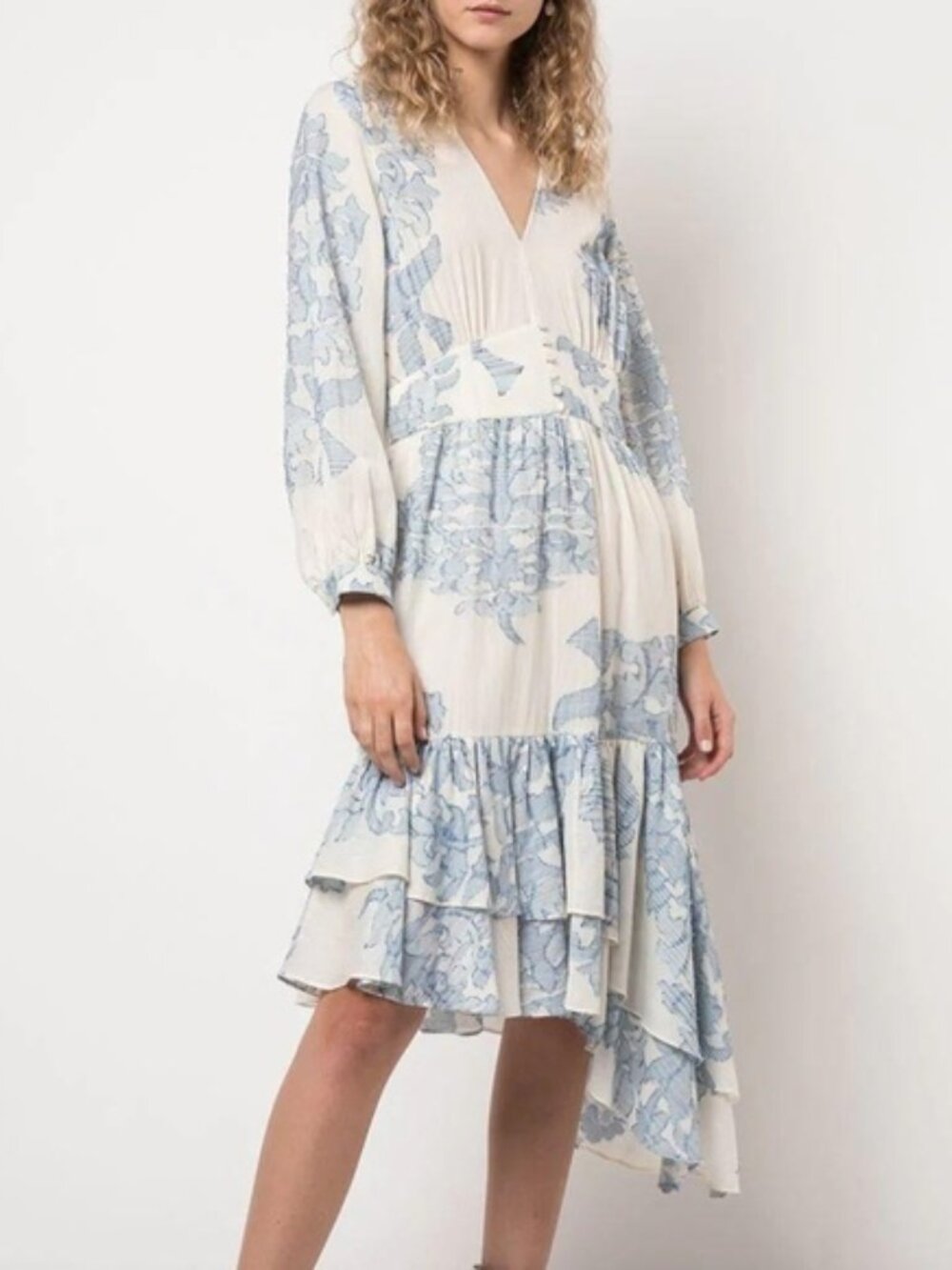 Robert Rodriguez Asymmetrical Embroidered Dress 8